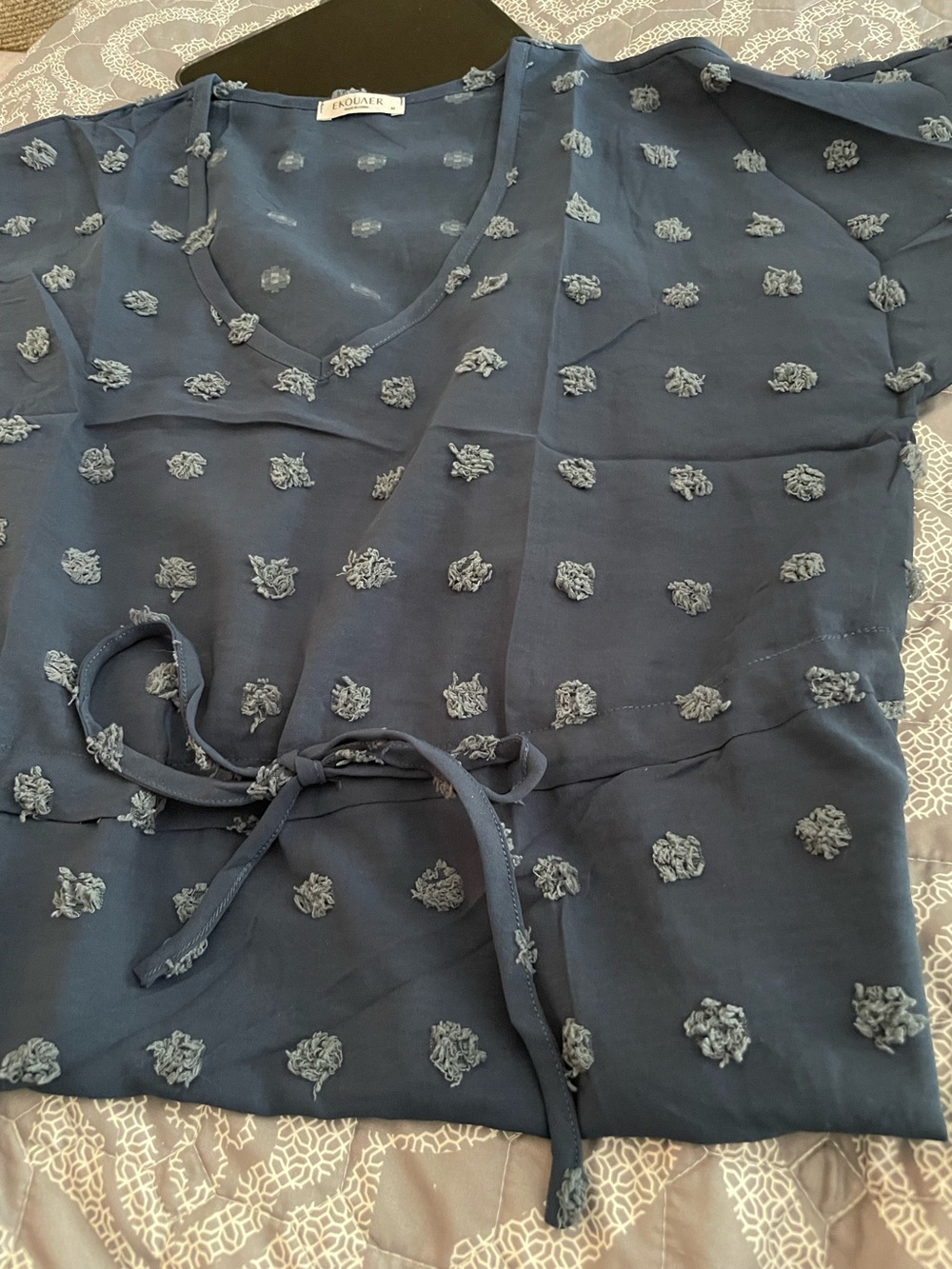 Blue Drawstring Waist Swim Cover-Up Dress! New without tags! Never worn! - Picture 3 of 6